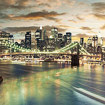 Плакат "Вид на Бруклінський міст, Нью-Йорк, Brooklyn Bridge, New York", 40×60см, фото 2