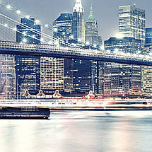 Плакат "Бруклінський міст в білому світлі, Нью-Йорк, New York", 43×60см, фото 2