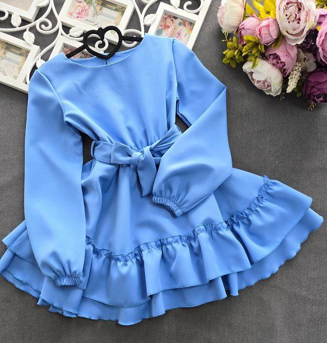 Сукня ошатна для дівчинки, волани Мілана| розміри 98 по 164