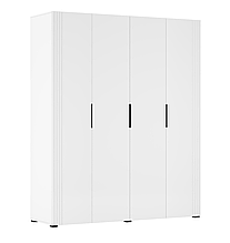 Шафа розпашна 4Д(1800) з МДФ/ДСП у спальню, дитячу Амелія білий глянець/білий Світ Меблів
