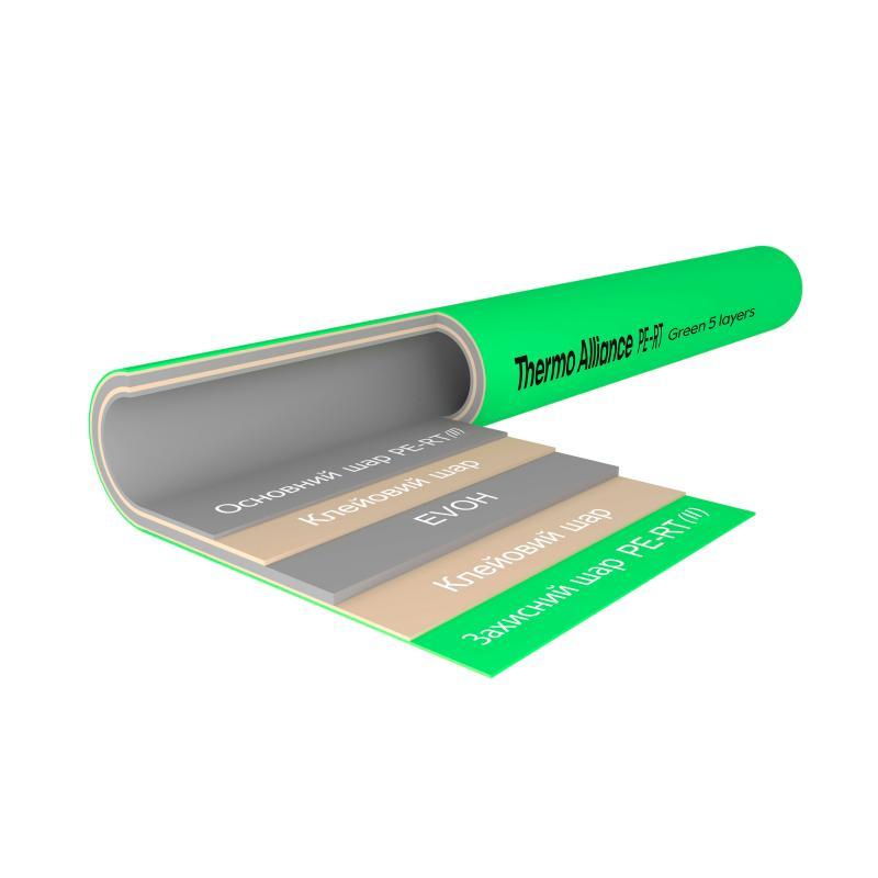 Труба Thermo Alliance PE-RT EVOH Green 5 шарів 16х2 мм (320 м) Spain, фото 1