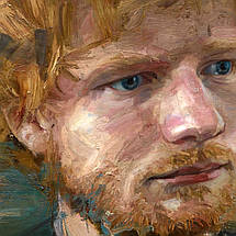 Плакат "Ед Ширан, малюнок фарбами, репродукція, Edward Sheeran", 60×60см, фото 2