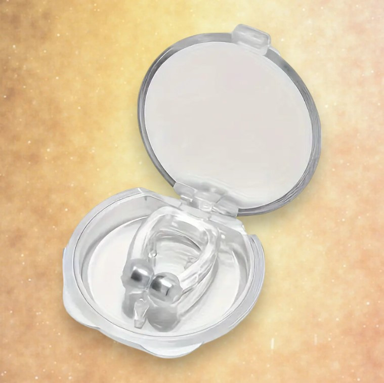 Магнітний пристрій проти хропіння силіконова носова заглушка 2 см з футляром, фото 1