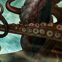 Плакат "Батько Дагон і Обеліск, Стародавні Боги, Лавкрафт, Dagon, Lovecraft", 60×43см, фото 2