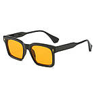 Прямокутні окуляри з темно-жовтими лінзами C2