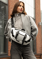 Повсякденна містка велика стильна сумка бананка жіноча з екошкіри, Жіноча поясна сумка бананка