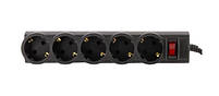 Мережевий фільтр LogicPower Premium 5 розеток/3M Black (LP-X5-3), фото 3