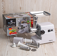 М ясорубка електрична Kingberg 2500 Вт з соковитискачем для томатів. Потужна побутова електром ясорубка.