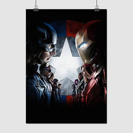 Плакат "Перший месник: Протистояння, Captain America (2016)", 60×43см, фото 1