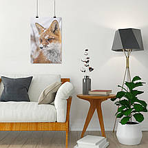 Плакат "Лисиця у снігу", 60×40см, фото 4