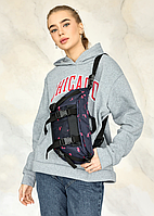 Спортивна сумка велика бананка жіноча принтом з поліестеру, Жіноча поясна сумка бананка