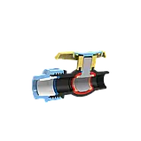 Кран кульовий 32 мм затискний (ЗЗ) пластиковий для ПНД труб, фото 4