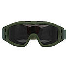 🔥 Тактична маска-окуляри "Балистика" (Олива) з поляризацією, стрілецькі, балістичні, військові, фото 5