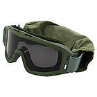 🔥 Тактична маска-окуляри "Балистика" (Олива) з поляризацією, стрілецькі, балістичні, військові, фото 3