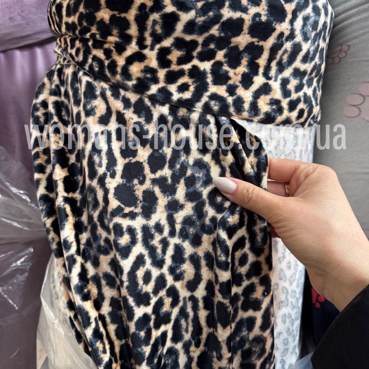 Тканина велюр Плюш (спорт) принт Леопард дрібний, фото 1