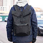 Рюкзак ROLLTOP Neptun міський чорний тканинний на 18 -23 літрів РОЛ ТОП, фото 2