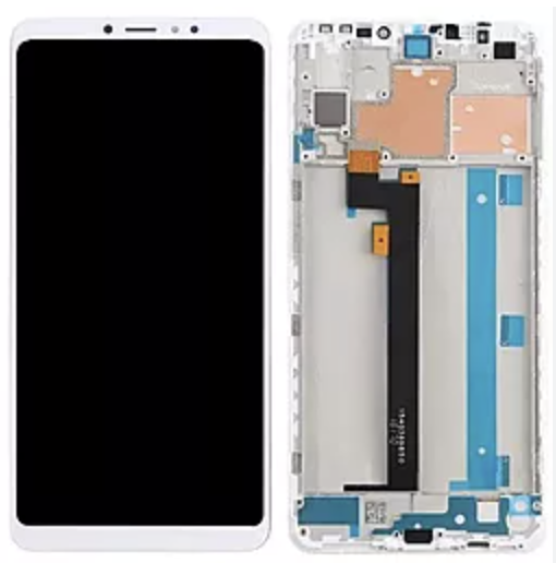 Дисплей (екран) для Xiaomi Mi Max 3 + touchscreen, білий, з передньою панеллю