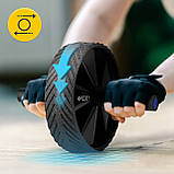 Ролик (гімнастичне колесо) для преса 4FIZJO Ab Wheel Black/Blue (P-5907739314857), фото 6