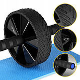 Ролик (гімнастичне колесо) для преса 4FIZJO Ab Wheel Black/Blue (P-5907739314857), фото 4