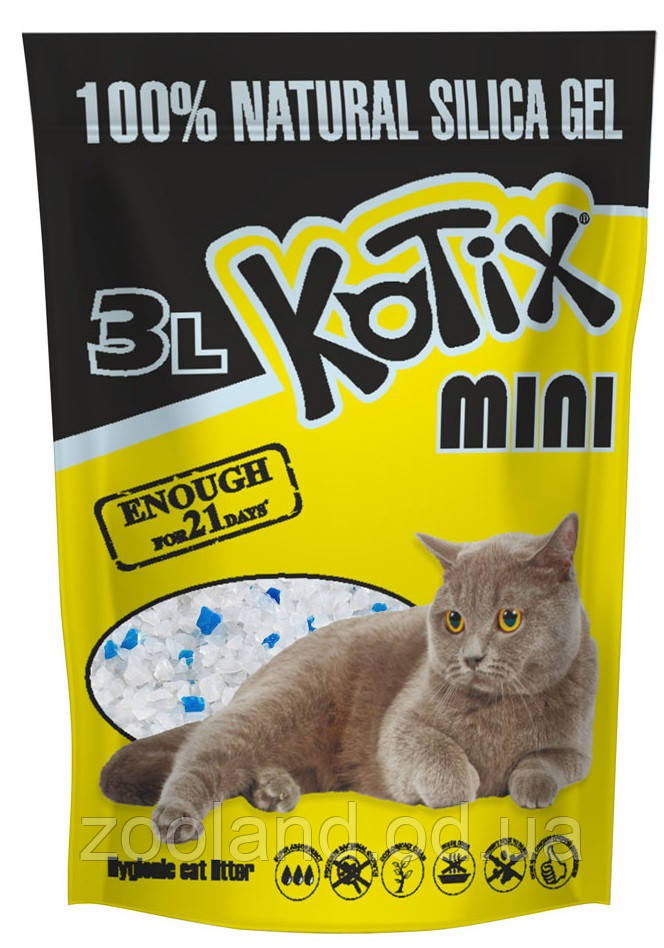 Kotix наповнювач силікагелевий без запаху, 3,8 л
