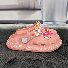 Крокси сабо дитячі для дівчинки пудрові пінка Gipanis 1715_2