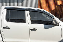 Вітровики з хромом Niken для Volkswagen Amarok 2010-2022 Полікарбонат (4 шт)