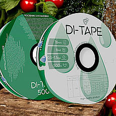 Крапельна стрічка емітерна Di-Tape крапельниці через 10 см витрата 1,4 л/год, довжина 500 м, в упаковці - 1 шт. (DI-10-500), фото 2