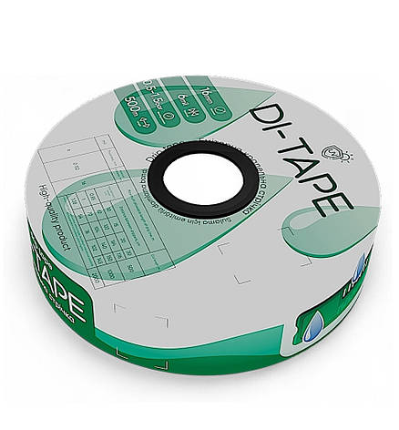 Крапельна стрічка емітерна Di-Tape крапельниці через 10 см витрата 1,00 л/год, довжина 2000 м, в упаковці - 1 шт. (DI-10-2000), фото 1