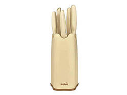 Набір ножів універсальний кухонний MG-1090, 5 кух. ножівпідставка, нерж.сталь ТМ MAGIO