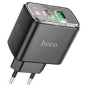 Мережевий зарядний пристрій HOCO CS42A Smart PD30W+QC3.0 charger (EU) Black ly
