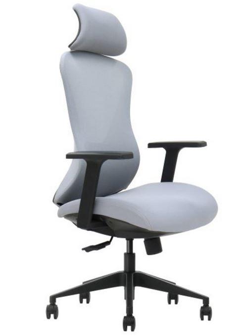 Крісло офісне Magnus пластик механізм Synchro спинка сітка сіра (Intarsio ТМ)