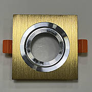 Золотий точковий врізний 9,5см квадратний металевий світильник (47-1235-1 GD)