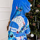 Халат дитячий з плюшевого велюру Stitch 18153 98-104 см ly, фото 6