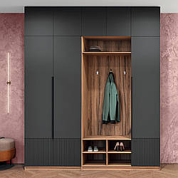 Сучасний високий передпокій модерн під стелю з антресоллю 205 см глибиною 55 см у коридор МДФ Лайн Елегант