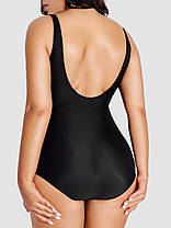 Злитий купальник великого розміру Fuba 25013 чорний 54 56 58 60 62 розмір, фото 2