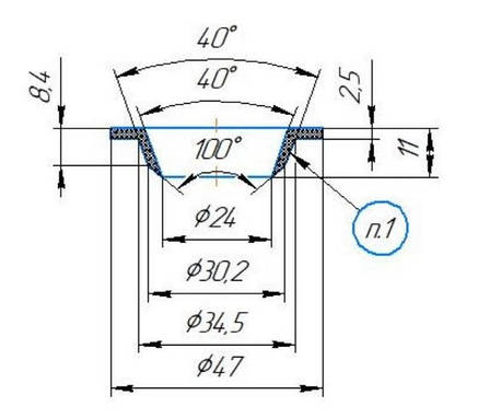 Брудознімач 700-40-4032-1 (24 (30)х47х11) Гумопласт, фото 2