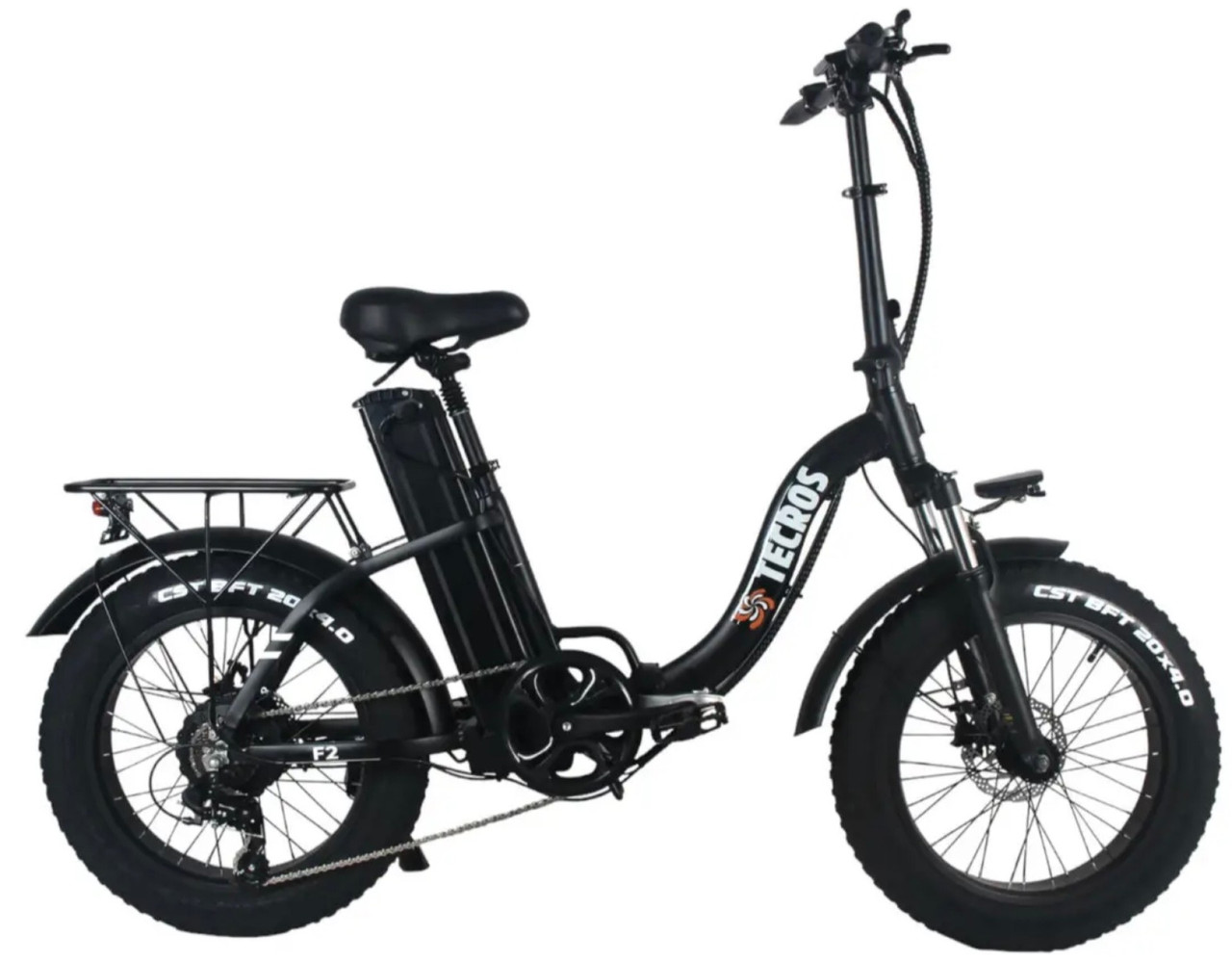 Електровелосипед fatbike Tecros F2 48v 15ah 500w 20" 40 км/год складаний