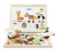Дерев'яна дошка для малювання з магнітною мозаїкою