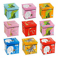 Пуф-коробка для зберігання іграшок, 5 видів, в кульку.