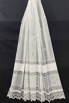 Коротка тюль сітка на метраж, білого кольору, висота 1,5 м (132-22)