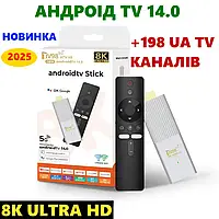 Приставка Smart TV98 ATV X6 Stick 2 ГБ / 8 ГБ Google медіаплеєр Смарт ТВ 8K ULTRA HD Андроїд 14 Wifi