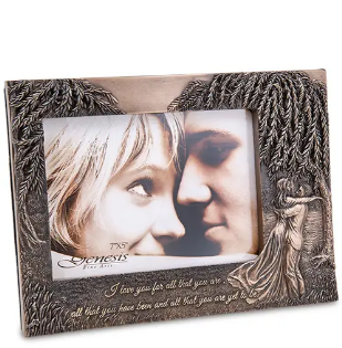 Романтична рамка для фотографій з полістоуну "Вічне кохання" від італійського бренду Veronese 25*18,5 см, фото 1