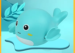 Заводна іграшка для води "Кит", 1шт (Блакитний)