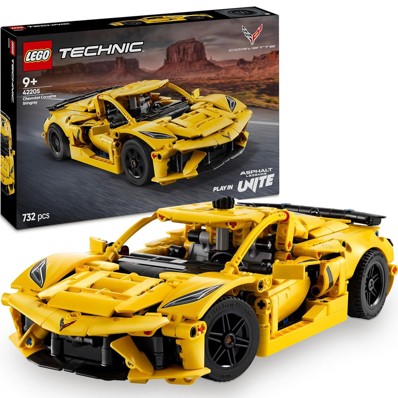 Конструктор Лего Технік машина Chevrolet Корвет Стінгрей Lego Technic 42205