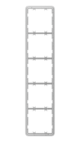 Frame (5 seats) vertical Рамка для п'яти розеток/вимикачів, фото 3
