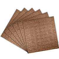 3D панель самоклеюча цегла Коричнева 700х770х3мм, (20-3) BV-0000575