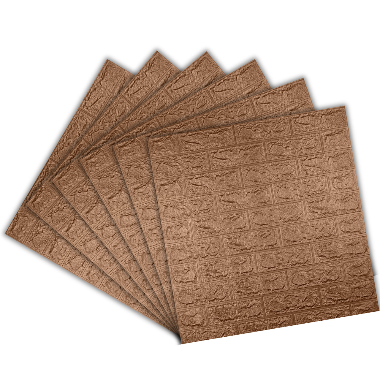 3D панель самоклеюча цегла Коричнева 700х770х3мм, (20-3) BV-0000575, фото 1