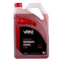 Омивач скла зимовий VOIN "-22" Cherry 4 л (каністра з лійкою)
