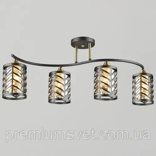 Люстра стельова 5943/4 BN BK+COP, фото 1