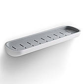 Полиця велика MVM BP-18 клейка пластикова Біло-сіра (BP-18 WHITE/GRAY)